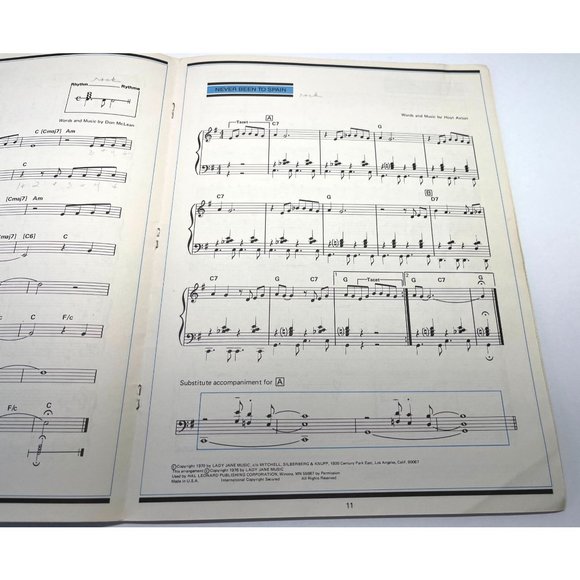 Yamaha Repertoire Favorite Pops Piano Songbook Sheet Music 17 Songs 1976 - Picture 4 of 6